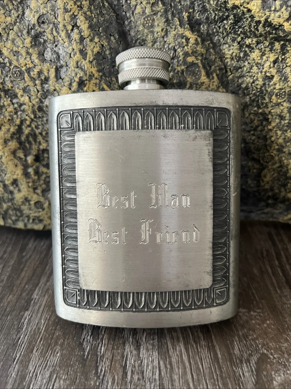 Kings Pewter  Engraved  'Best Man Best Friend' crafted in Thailand.